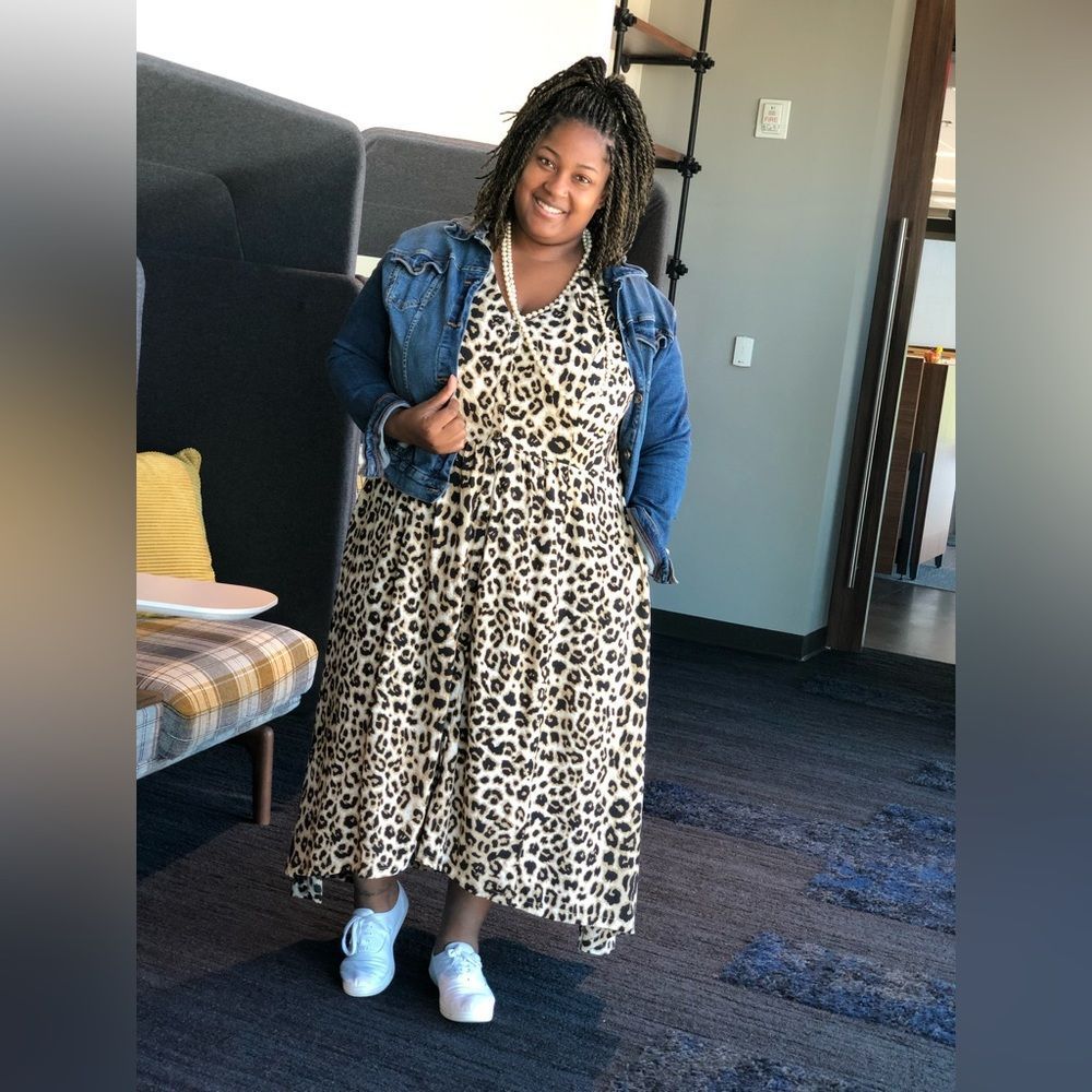 Button Down Leopard Print Maxi Dress | Beauticurve x Lane Bryant | Size 24